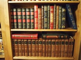 Lot 1: Collection of 154 leather bound books.