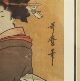 Lot 57 (detail): Japanese print.