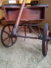 Antique Wagon, converted with glass top into coffee table. $395 obo