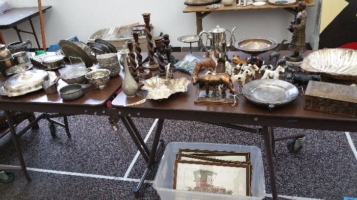 more silver plate etc...dog figurines too
