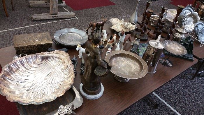 more silver plate - trays, comprots, statuary, you name it