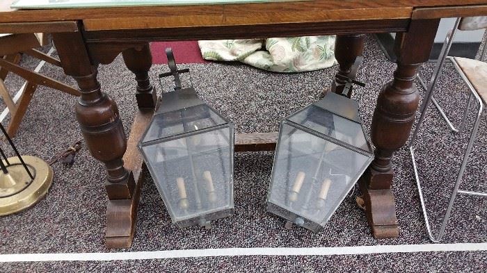large electrified carriage lamps