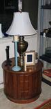 Drum table and lamp