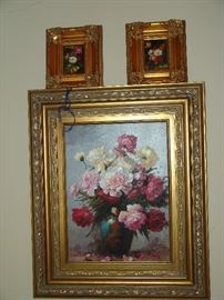 Framed decorative oil painting