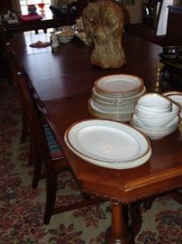 Set of goldband china