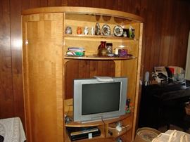 Modern Deco style cabinet with rolling doors