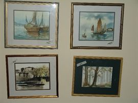 Water colors and prints