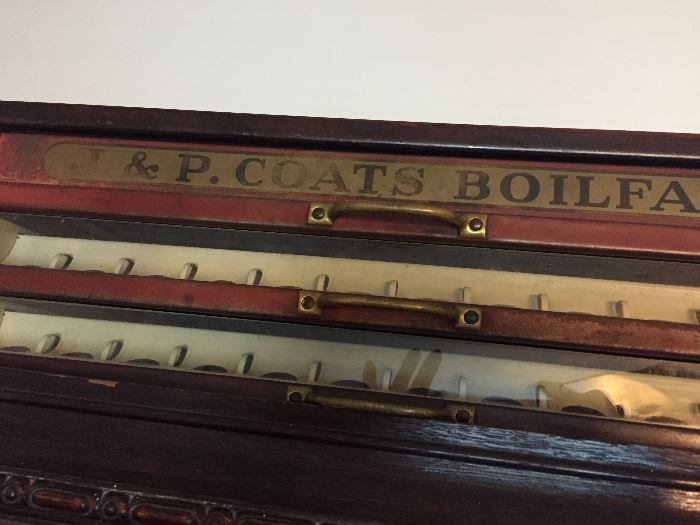 Antique spool drawer-JP & Coats