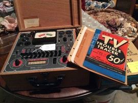 Tube tester. Also there is a box of old tubes in boxes