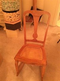 Old ladies Birdseye maple rocker