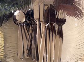 Sleek vintage Danish modern stainless