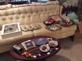 Lovely old couch & oval coffee table