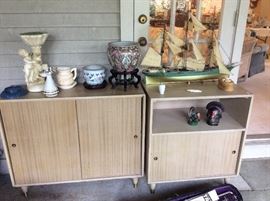 Retro 50s 60s tambour door cabinets