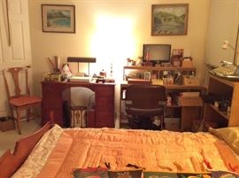 Maple desk & Birdseye maple chair