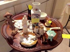 Asian pretties on pie crust table