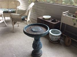 Stone birdbath