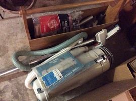 Old vacuum with original brochure