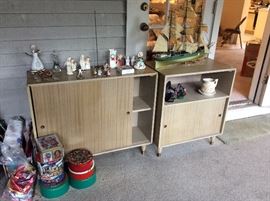 Mid century blonde cabinets