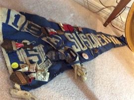 1938 pennant with pins