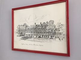Print of Captain's Row in Old Town Alexandria