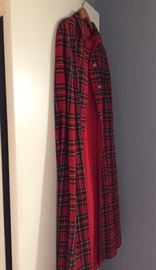 Red plaid Women's cape