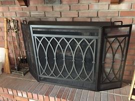 Fireplace Tools and Grate