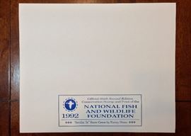 1992 "Settlin'' in" Snow Geese by Nancy Howe. Conservation Stamp and Print of the National Wildlife Foundation. 