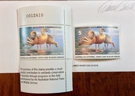 Signed/numbered print includes a signed stamp. Daniel Smith Australia 1989-90 First of Nation.