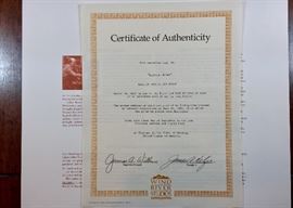 Signed/numbered/COA/stamps-1signed. Mandarin Ducks by Ivan Kozlov.