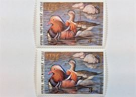 Signed/numbered/COA/stamps-1signed.Mandarin Ducks by Ivan Kozlov.