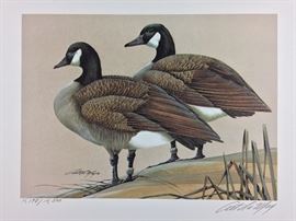1989 Virginia State Waterfowl Stamp. Signed/numbered/signed stamp. Art LaMay, 