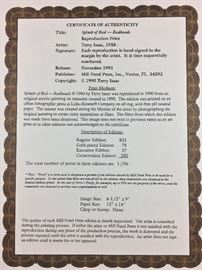 1991 New York, signed/numbered/COA. Splas of Red - Redheads by Terry Isaac.