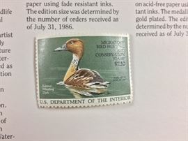 Signed/numbered/stamp, 1986-87 Federal Duck stamp print by Burton E. Moore, Jr.