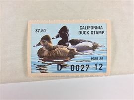 Signed/numbered/stamp. 1985 CA Waterfowl Stamp Print by Richard Wilson.