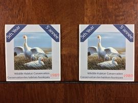 Signed/numbered/signed stamp. 1989 Wildlife Habitat Canada Conservation Stamp & Print. Artist: Jean -Luc Grondin.