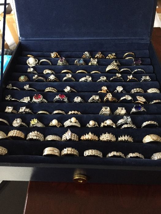 1000S Sterling rings.. 💯's costume ring. bracelets. Necklace.. Sterling Earrings