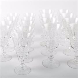 Group of Silverplate Serveware: An assortment of silverplate serveware. The set includes two seafood forks, two cocktail forks, two meat servers, a pastry knife, a ladle, a carking, and a sterling weighted knife. Brands include Holmes & Edwards, WM. Rogers & Son, among others. Designs vary from piece to piece.