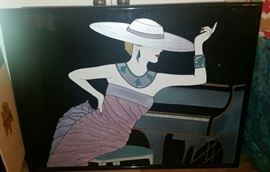 "Piano Lady" by artist Fara Zareey. Ebony & Ivory...