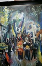 UKRANINE PROCESSION by listed artist SABONDIR. Please ask to see this piece...