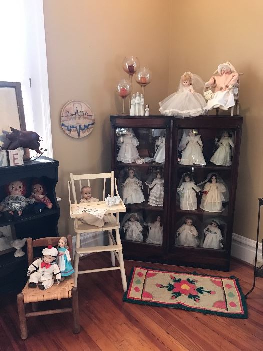 The chest is not for sale per homeowner, but dolls are!