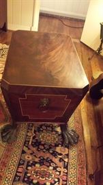 Federal Period Hairy PAW flame Mahogany Wine Cellerette