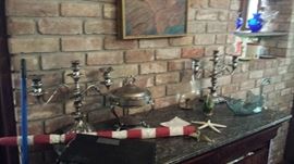 Pair sheffield plated Victorian Candleabra