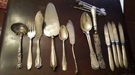 Sterling and sterling Handle odd Pieces