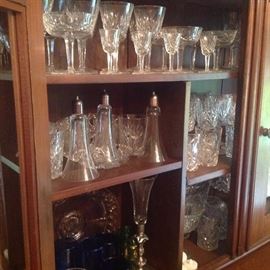 top shelf Waterford Lismore crystal
