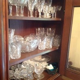 Cut glass and Waterford Lismore crystal