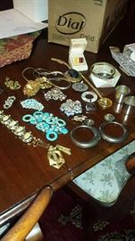 Costume Jewelry...Please note will be shown from display cases.  all silver and jewelry shown one piece at a time one person at a time.  Please be patient and be prepared to wait 10 minutes per person....