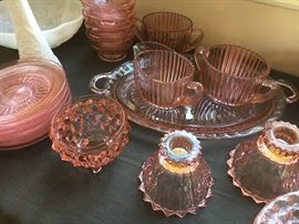 Pink Depression glass