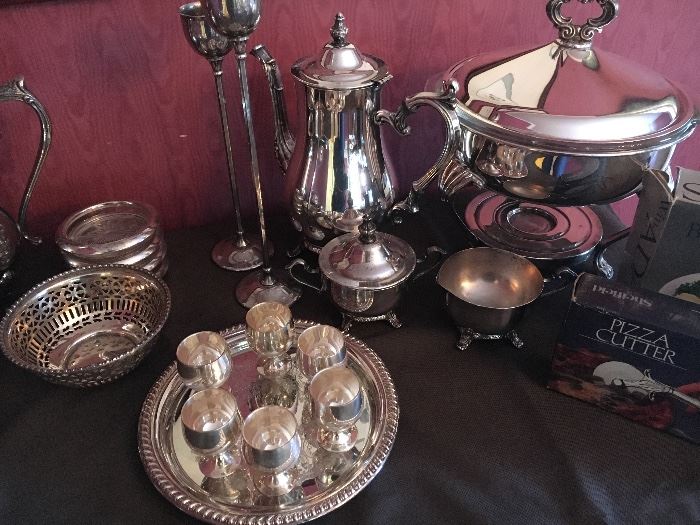 Silver plate. Nice silver plate, actually!