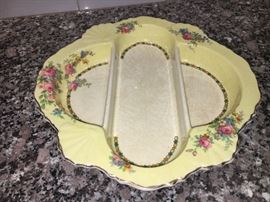 Antique divided serving dish