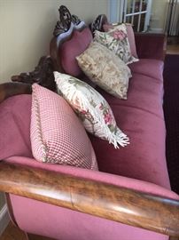 Note the beautify mahogany arms